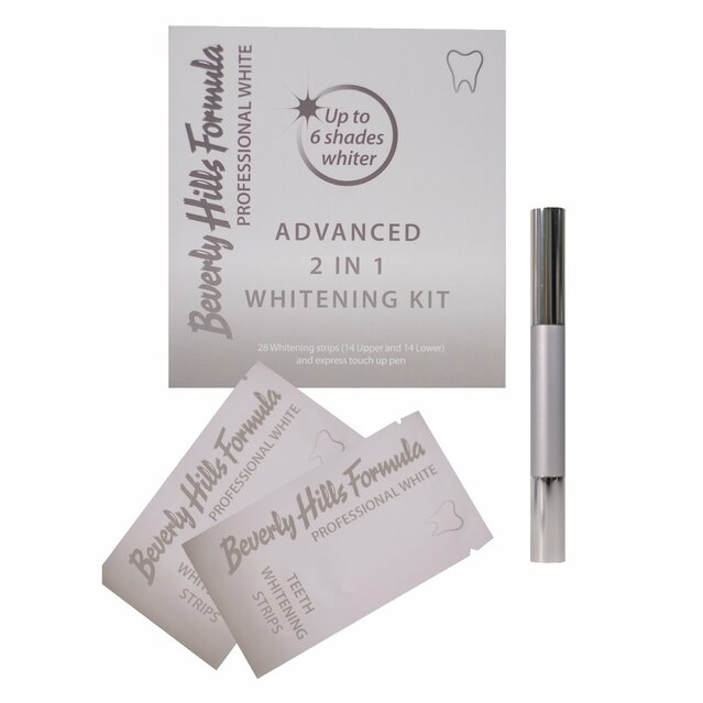 Beverly Hills Whitening KIT Profesional white 2in1 - Bieliace pásiky na zuby