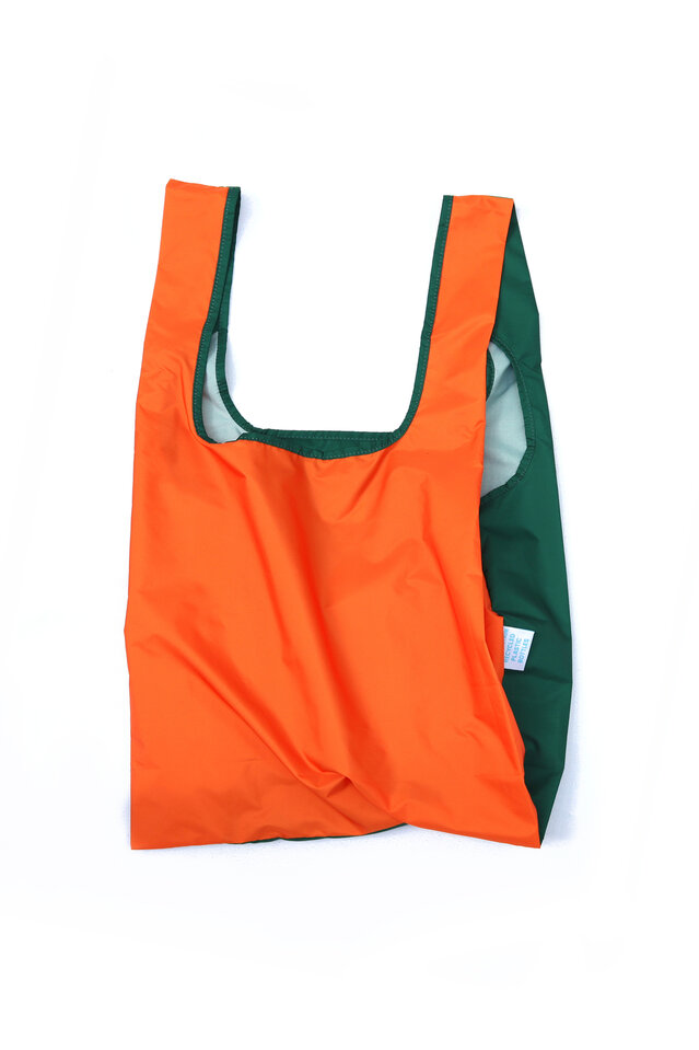 Ekologická taška MEDIUM obojstranná zeleno-oranžová