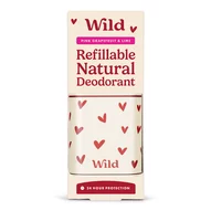 WILD Dezodorant STARTER Love Heart Case and Pink Grape 40gr