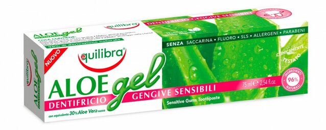 Zubná pasta „ALOE gel Sensitive gums“ pre citlivé ďasná, s 30% obsahom šťavy z Aloe Vera
